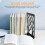 Book Ends for Heavy Books,Book Shelf Holder Home Decorative, Metal Bookends Black 1 Pair,Bookend Supports, Book Stoppers 3