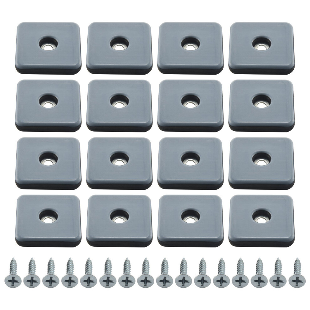 16Pcs Furniture Sliders 40Mm Furniture Leg Protectors With Screws Square Chair Leg Protectors Furniture Glide Pads 4762381705894