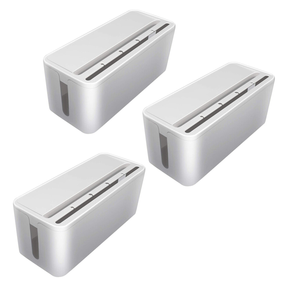 3X Box, Abs Cord Hider Box, Computer Power Lines, Route Cables, Und Er Desk Power Strip 4762381758029