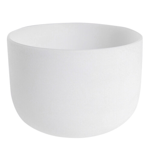 TaÃ§a de canto de cristal de quartzo fosco de 8 polegadas com som perfeito para o chakra do terceiro olho