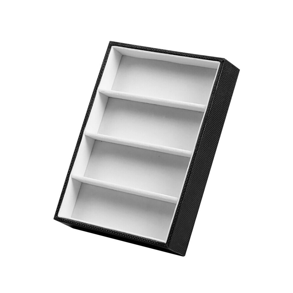 Tlily Sunglasses Display Glasses Cases 4 Grids Sunglasses Display Box Glasses Display Jewelry Organizer Tray - Black