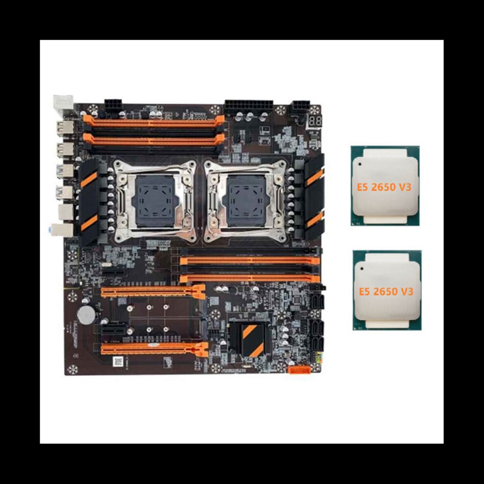 X99 Dual Cpu Motherboard Support Ddr4 Ecc Memory Maximum Support 256G Lga2011 Motherboard With 2Xe5 2650 V3 Cpu 4762381774166