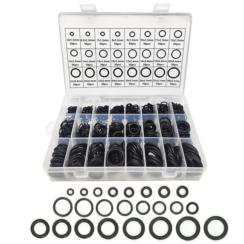 740Pcs Rubber O Ring Assortment Kits 24 Sizes Sealing Gasket Washer For Automotive Repair, Plumbing And Faucet, O-Rings 4762381705399