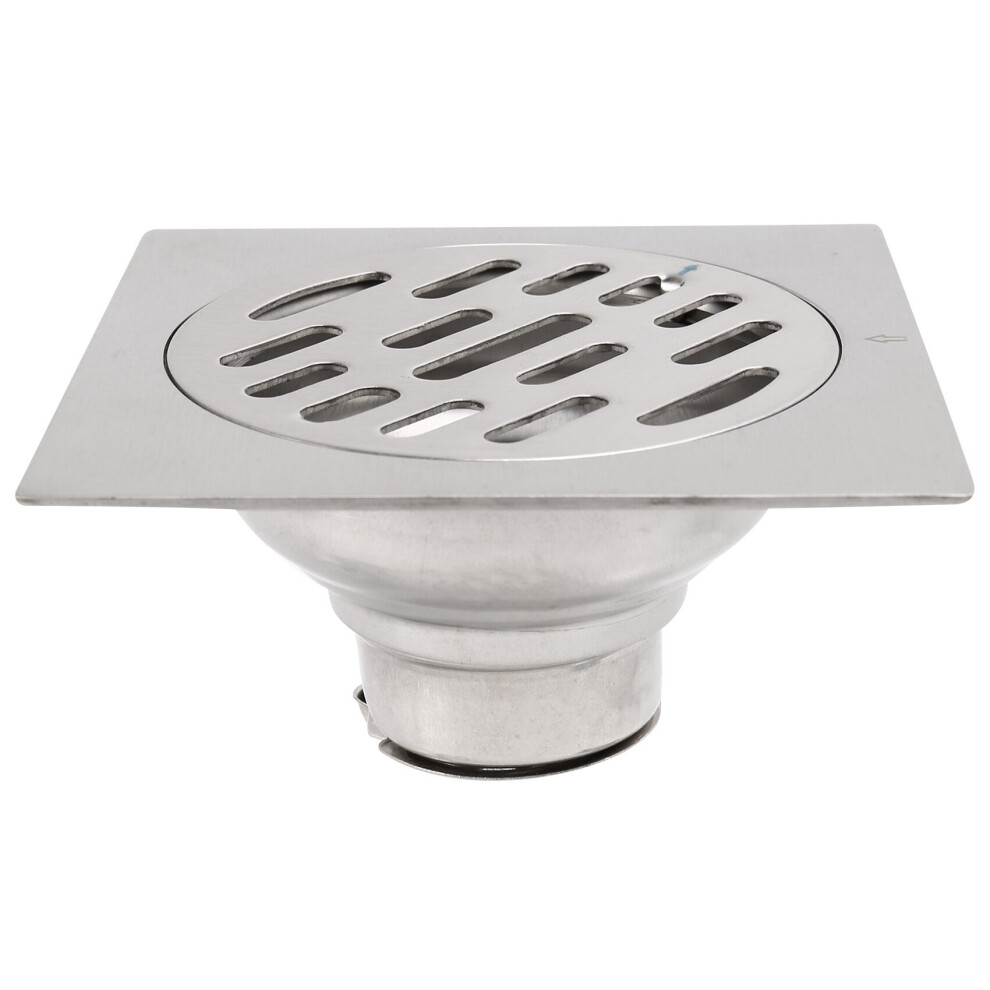 Tlily Thick Stainless Steel Anti-Odor Square Floor Drain Waste Drain Cover Hotel Bathroom Shower Drain 100X100mm
