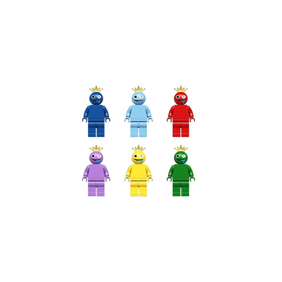 (6psc) Roblox Rainbow Friends Minifigures Building Toys