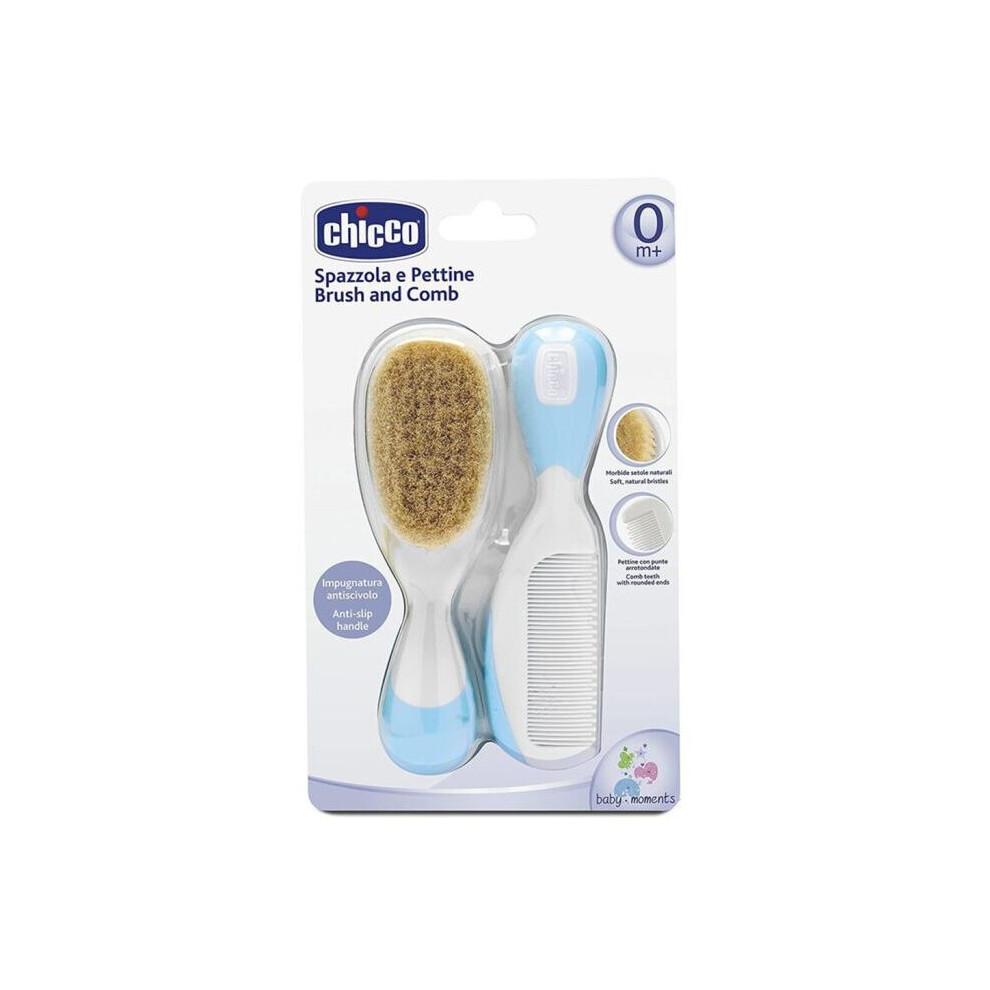 Light/Blue Chicco Brush & Comb Set For 0 Months+ Baby - Pack Of 2