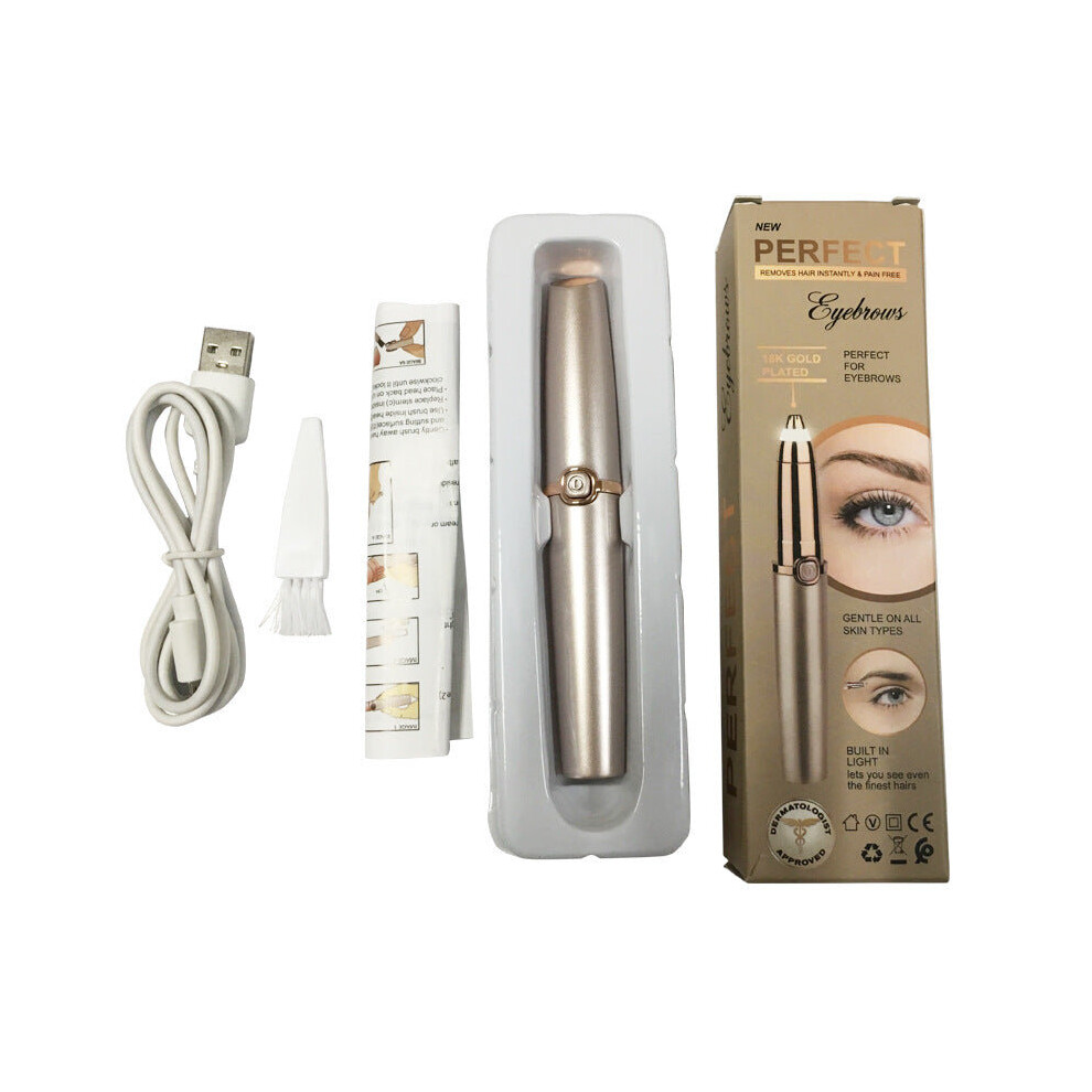 Practbeauty Light Electric Eyebrow Trimmer Finishing Touch Flawless Brows Hair Remover Led