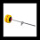1Pc Drum Pedal Beater Mallet with Drum Hammer Head Percussion Instrument Parts Felt Metal Drum Hammer Yellow 3