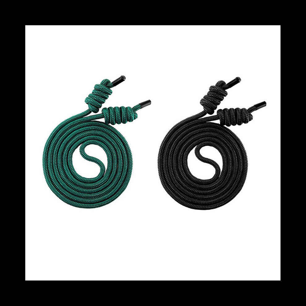 2Pcs Adjustable Exercise Jump Rope for Fitness Double Braid Workout Rope, Gym Training Indoor Outdoor, 9 Ft 