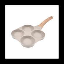 Egg Pan Omelette Pan, 4-Cup Egg Frying Pan, Egg Cooker Pan Egg Skillet for Breakfast, Pancake, Plett, Crepe Pan