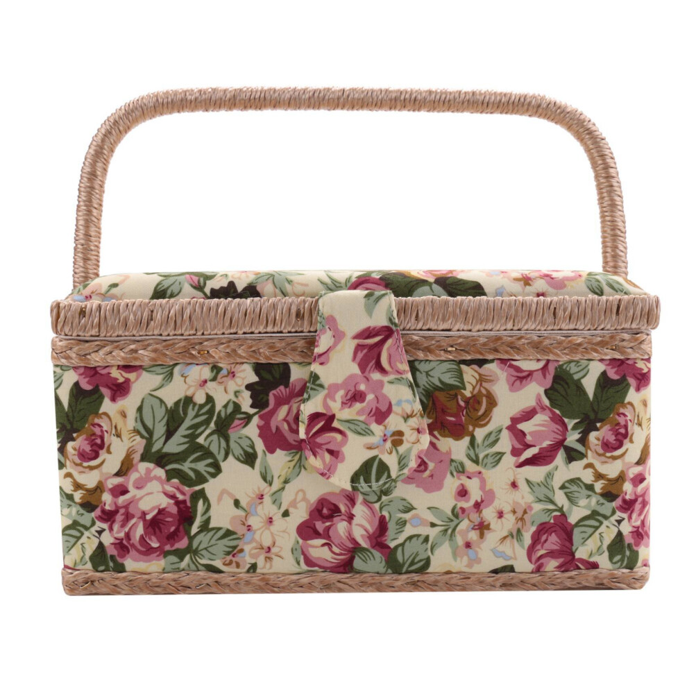 Dritz Large Sewing Basket, Purple Floral