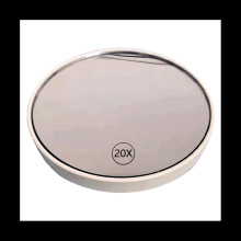 Anti-Fog Magnifying Mirror Suction Cup Vanity Mirror 20X Handheld Magnifying Mirror with Handle,White