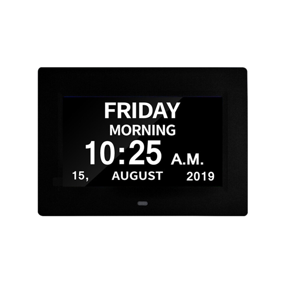 (Black) Digital Day Calendar Clock for Memory Loss Seniors