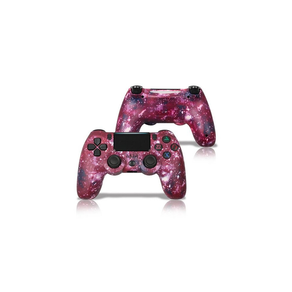 (Purple Starry Sky) VIELLAN Wireless Controller Compatible with PS4/Pro/Slim/PC High Performance Double Shock and Touch Pad/6-Axis Motion Sensor/Audio