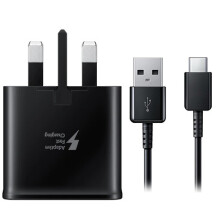 Official Samsung 15W Super Fast Charging USB Plug and USB-C Cable-Black