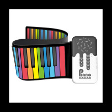49 Keys Digital Keyboard Flexible Roll Up Piano with Loud Speaker Electronic Hand Roll Piano for Music Lovers Beginners