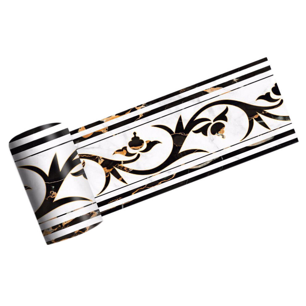 2M Self-Adhesive Side Line Tile Sticker Greek Pattern Bathroom Kitchen Restaurant Wall Stair Floor Border Wall Sticker