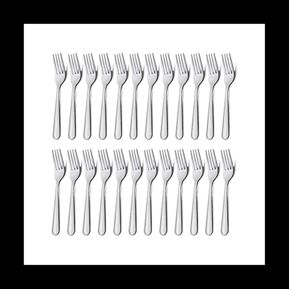 24 Pieces Dinner Forks Set 7.1 Inch Silver Stainless Steel Dinner Forks, Forks Silverware, Forks , Kitchen