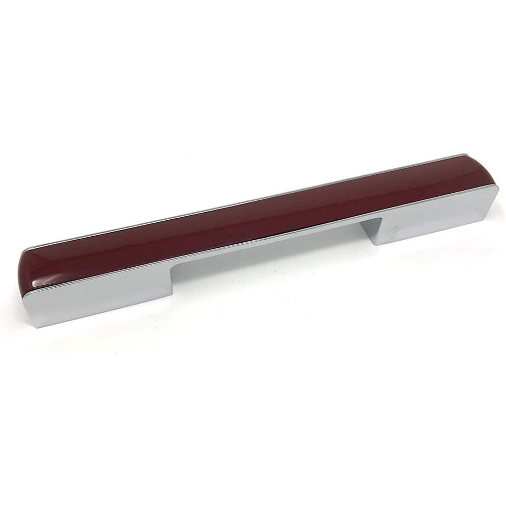 160Mm & 224Mm Claret Red And Polished Chrome Kitchen Cabinet D Handle 5060796701128