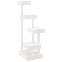 (white) vidaXL Cat Tree Cat Scratch Tower Cat Climber Scratching Tree Solid Wood Pine