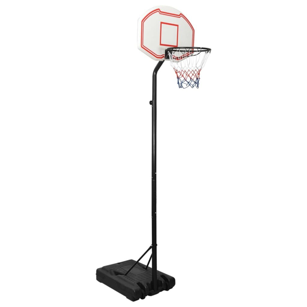 (white) vidaXL Basketball Stand 282-352cm Polyethene Basketball Hoop Stand Black/White