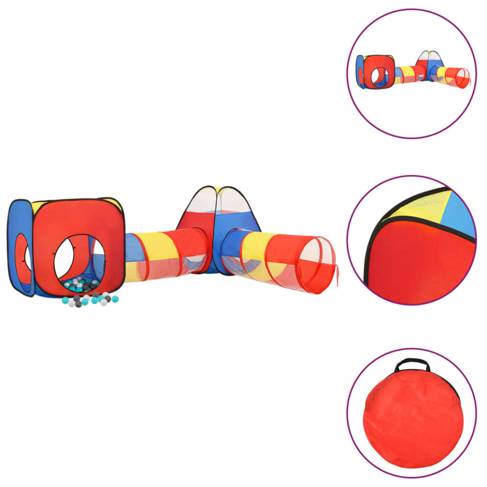 (multicolour 1) vidaXL Children Play Tent with 250 Balls Kids Play House Tent Multi Colours