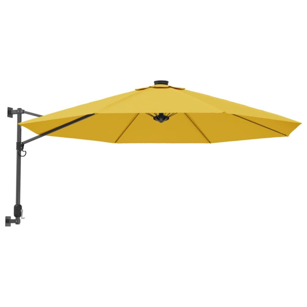 Vidaxl (Yellow) Wall-Mounted Parasol Umbrella Garden Sun Shade Sun Shelter Umbrella