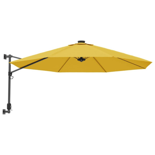 VidaXL vidaXL Wand-Sonnenschirm mit LEDs Gelb 290 cm