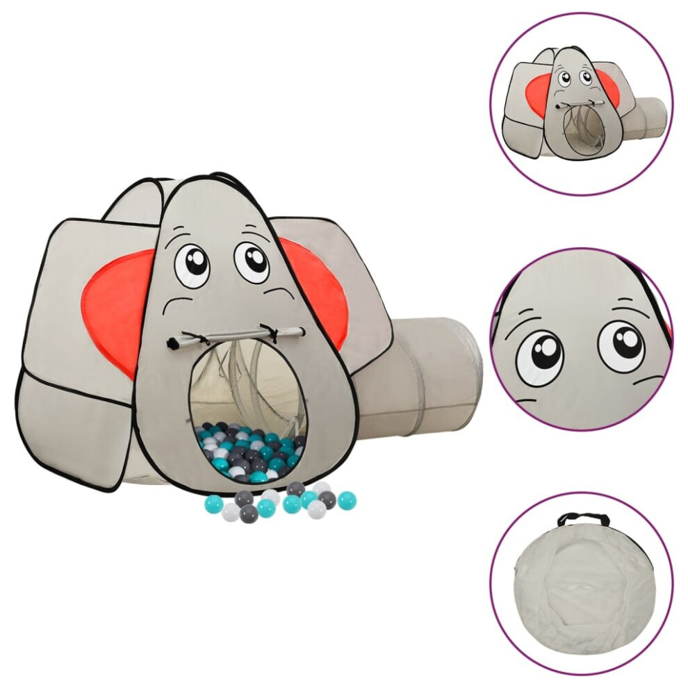Vidaxl (Multicolour 1) Elephant Children Play Tent With 250 Balls Play House Multi Colours