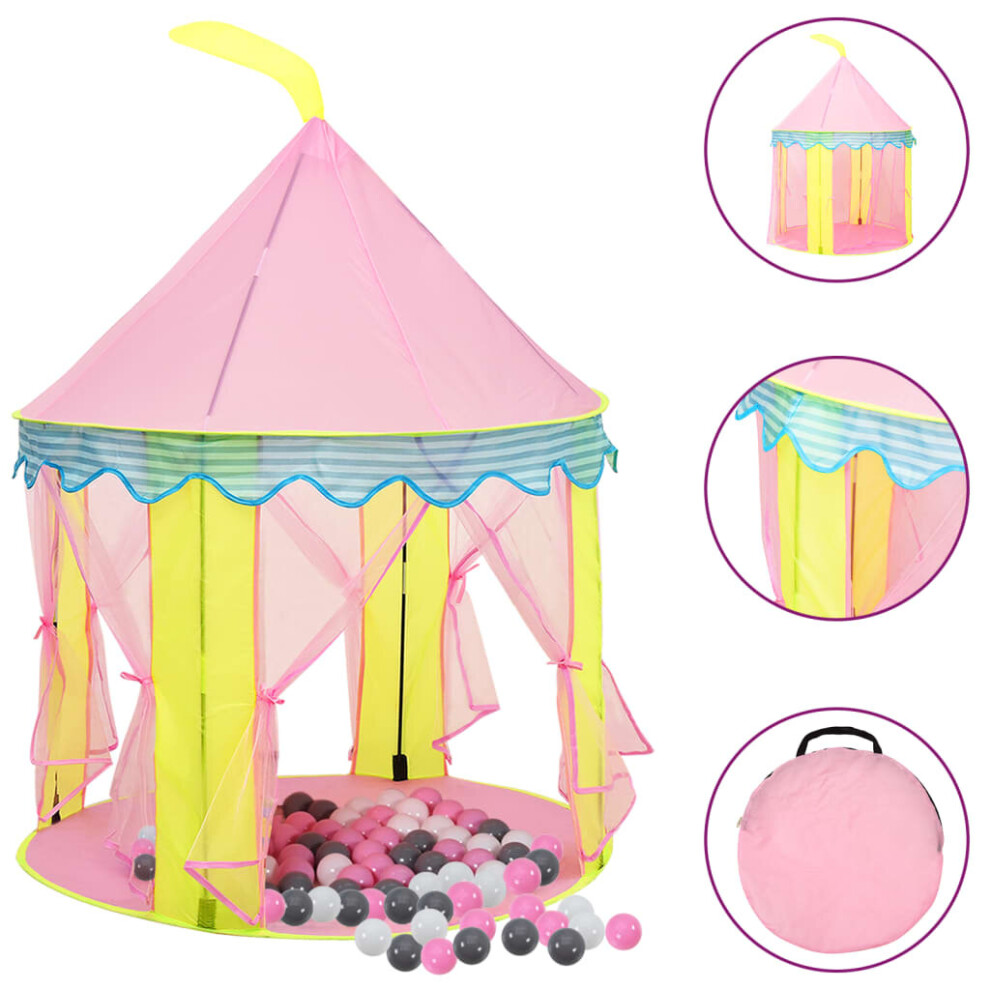 (multicolour 2) vidaXL Children Play Tent with 250 Balls Kids Play House Tent Multi Colours