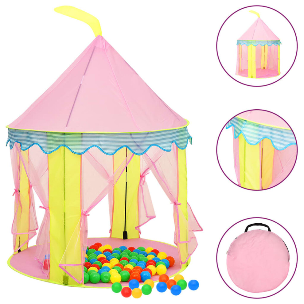 (multicolour) vidaXL Children Play Tent with 250 Balls Kids Play House Tent Multi Colours