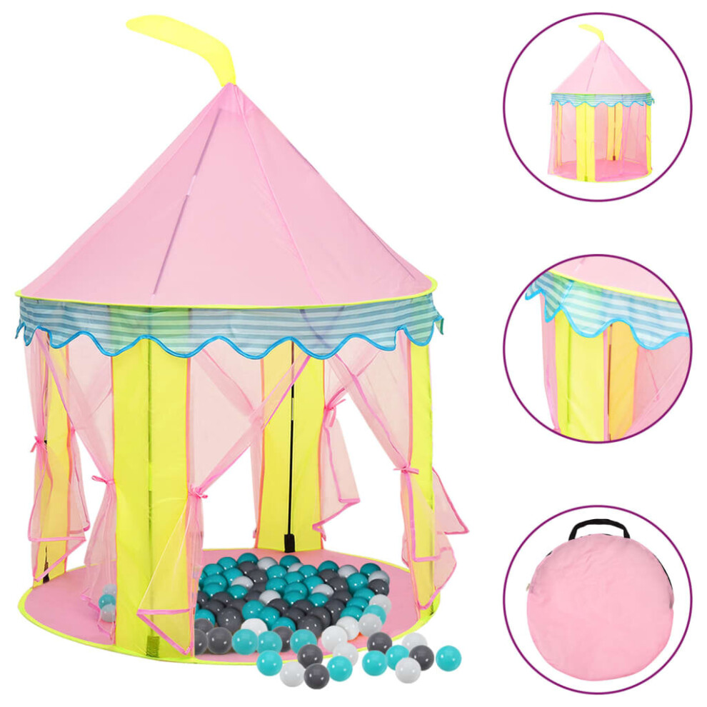 (multicolour 1) vidaXL Children Play Tent with 250 Balls Kids Play House Tent Multi Colours