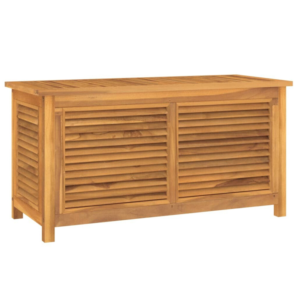 Vidaxl (114 X 50 X 58 Cm) Garden Storage Box Outdoor Storage Box Chest With Bag Solid Wood Teak