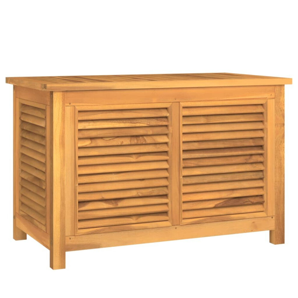 (90 X 50 X 58 cm) vidaXL Garden Storage Box Outdoor Storage Box Chest With Bag Solid Wood Teak