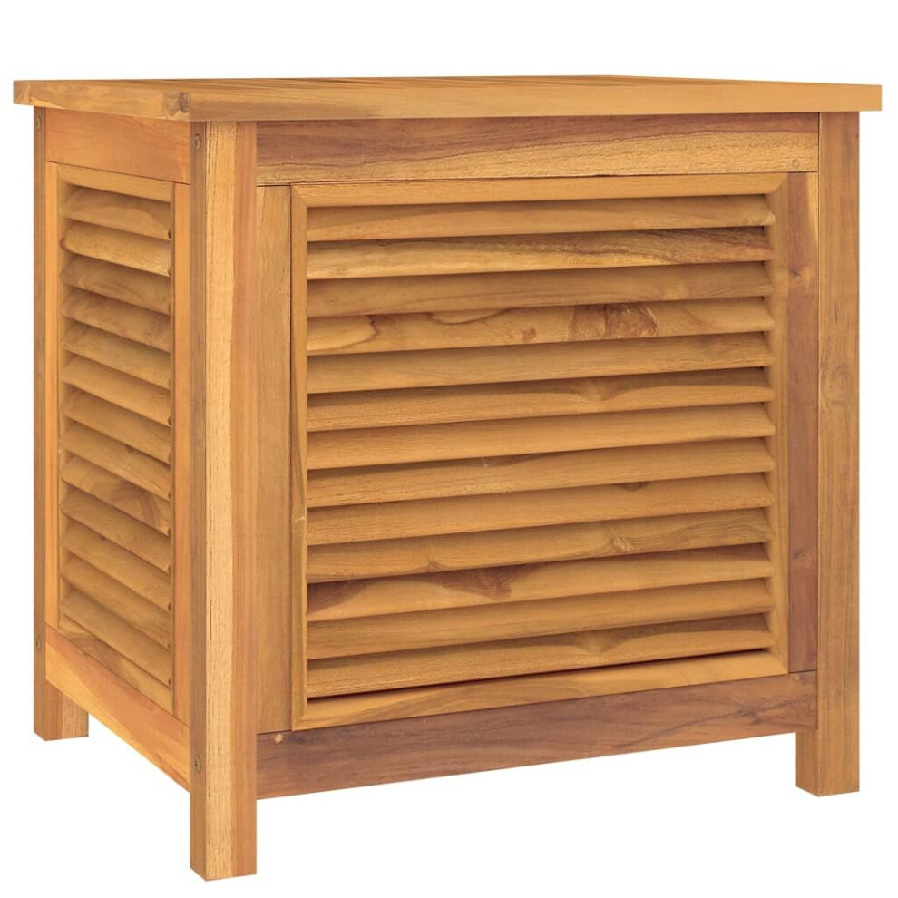 Vidaxl (60 X 50 X 58 Cm) Garden Storage Box Outdoor Storage Box Chest With Bag Solid Wood Teak