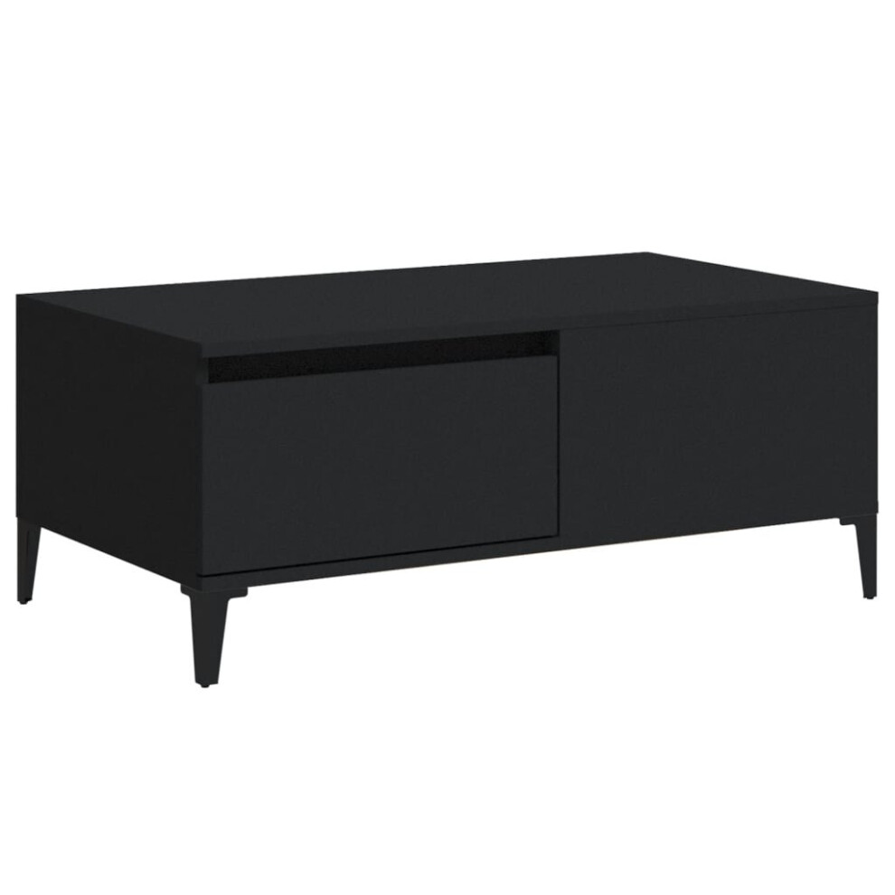 (black) vidaXL Coffee Table Engineered Wood End Sofa Table With Drawer Multi Colours