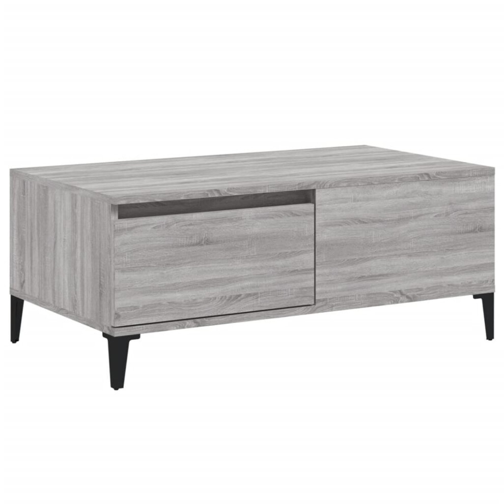 (grey sonoma) vidaXL Coffee Table Engineered Wood End Sofa Table with Drawer Multi Colours