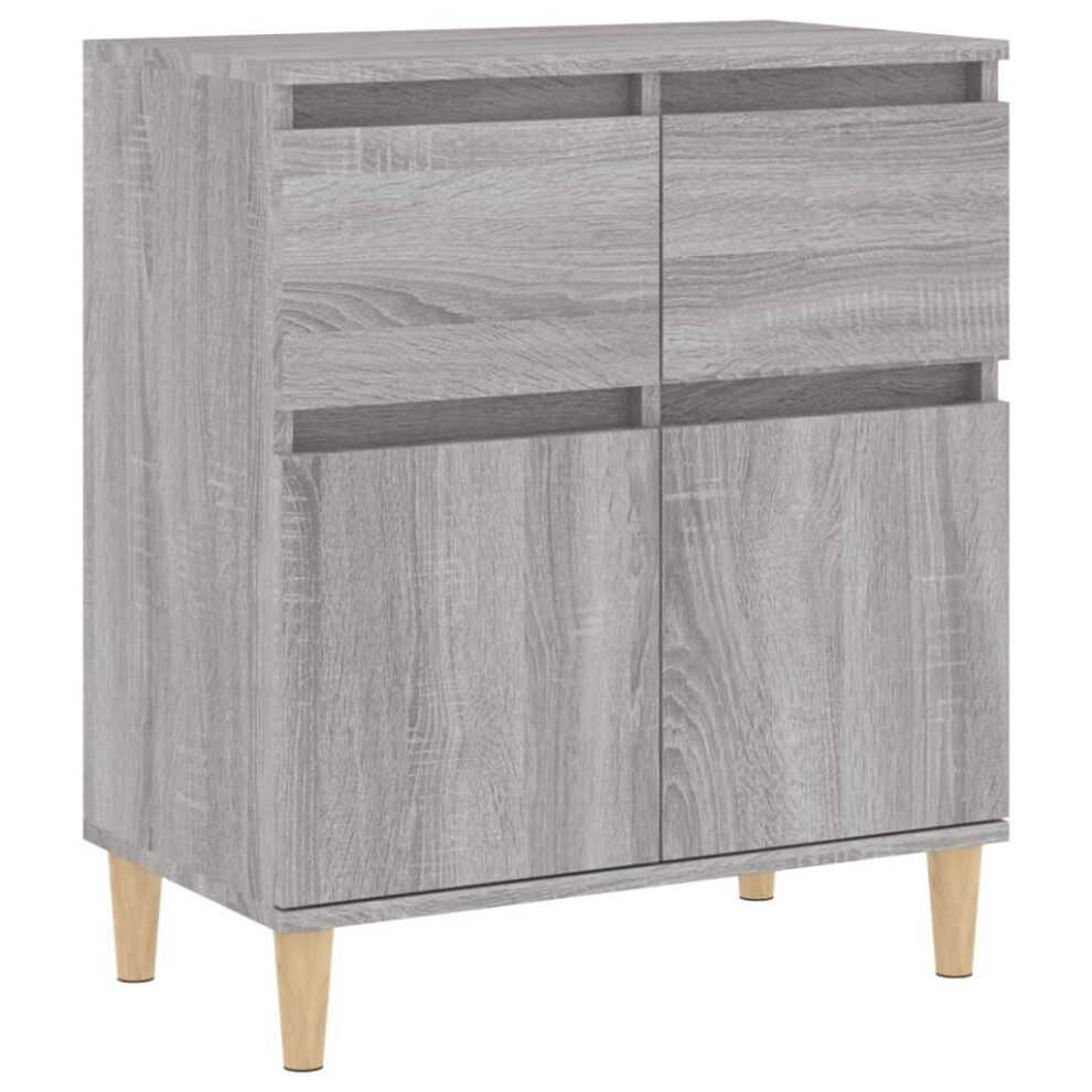 (grey sonoma) vidaXL Sideboard Cabinet Cupboard Highboard Home Organiser Engineered Wood