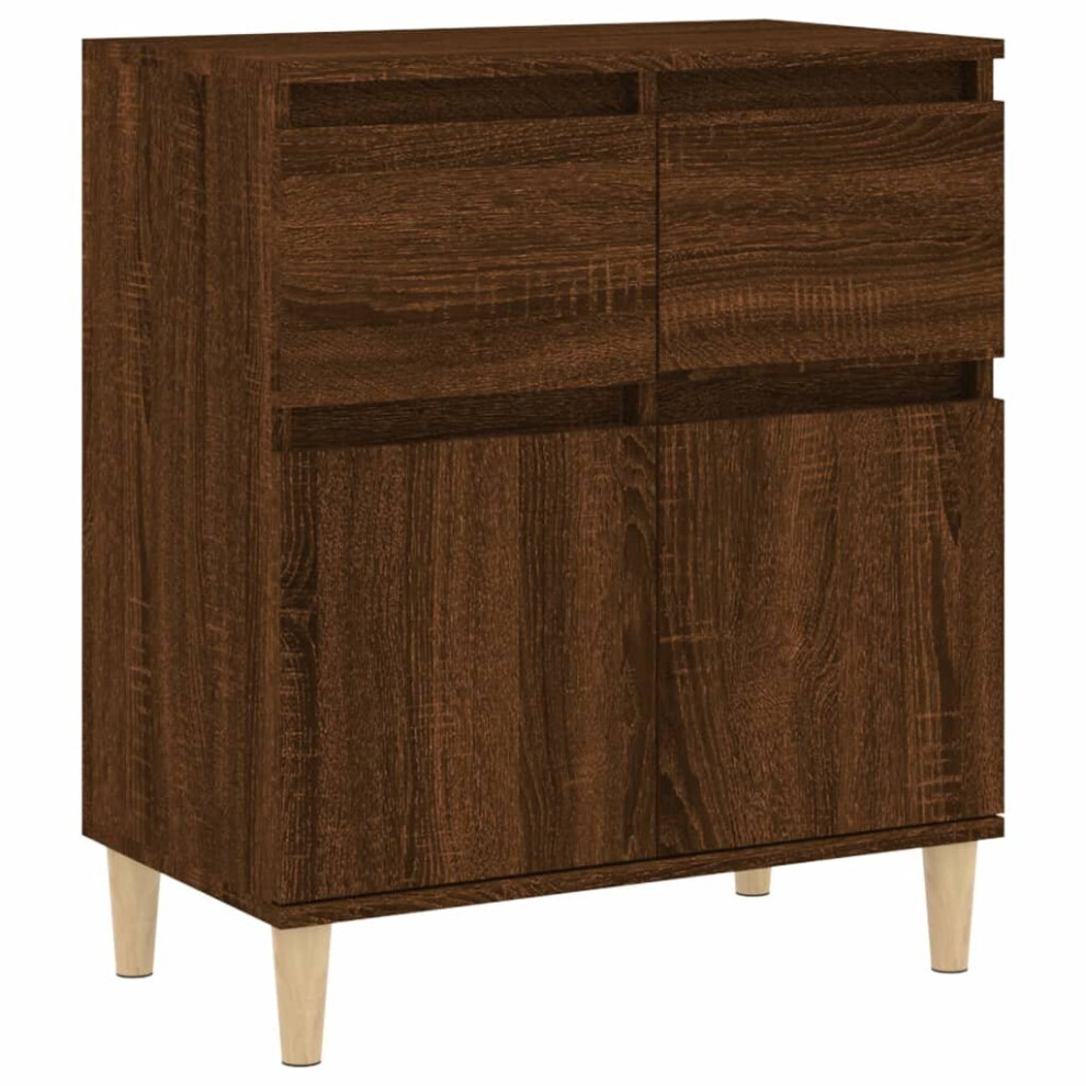 Vidaxl (Brown Oak) Sideboard Cabinet Cupboard Highboard Home Organiser Engineered Wood