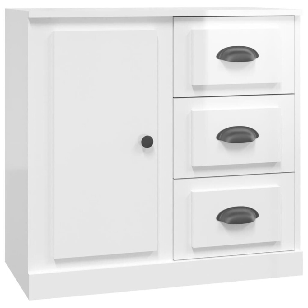 (high gloss white) vidaXL Sideboard Cabinet Cupboard Side Cabinet Home Organiser Engineered Wood