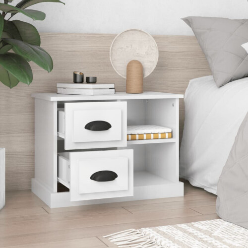 VidaXL (high gloss white) vidaXL Bedside Cabinet Bedside Table Nightstand Side Table Telephone Stand 2