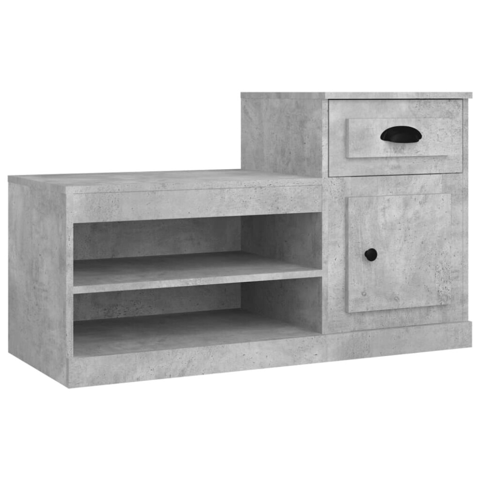 Vidaxl (Concrete ) Shoe Cabinet Shoe Rack Shoe Storage Shelf Organiser Engineered Wood Grey