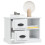 VidaXL (high gloss white) vidaXL Bedside Cabinet Bedside Table Nightstand Side Table Telephone Stand 5