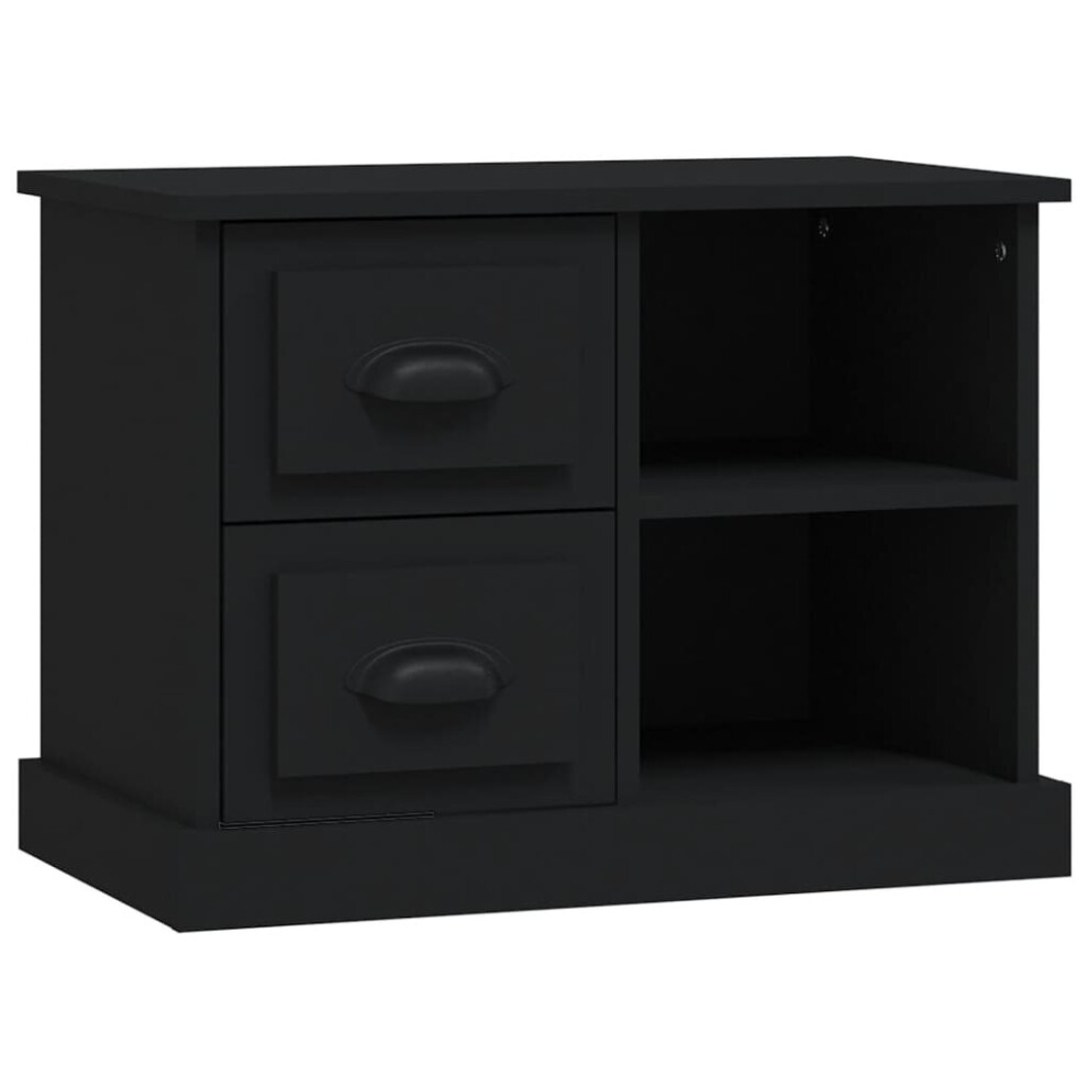 Vidaxl (Black) Bedside Cabinet Bedside Table Nightstand Side Table Telephone Stand