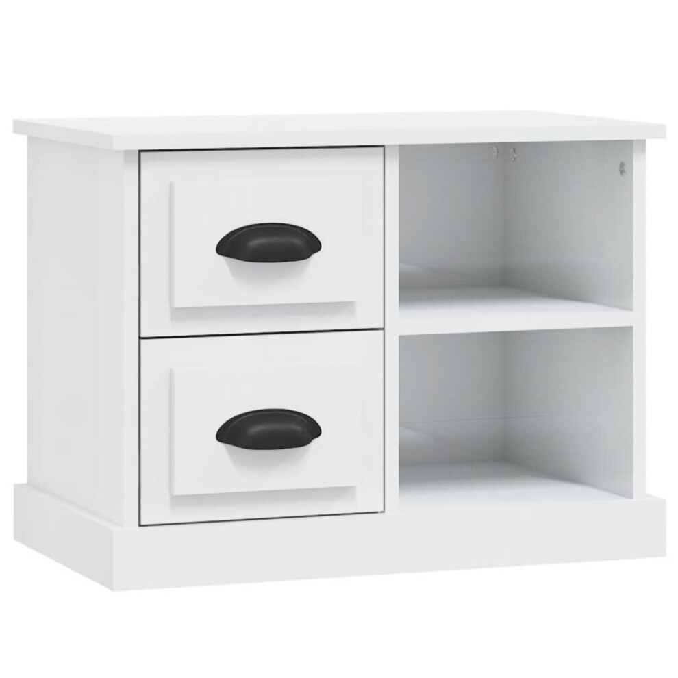 Vidaxl (High Gloss White) Bedside Cabinet Bedside Table Nightstand Side Table Telephone Stand