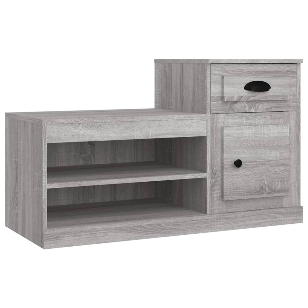Vidaxl (Grey Sonoma) Shoe Cabinet Shoe Rack Shoe Storage Shelf Organiser Engineered Wood