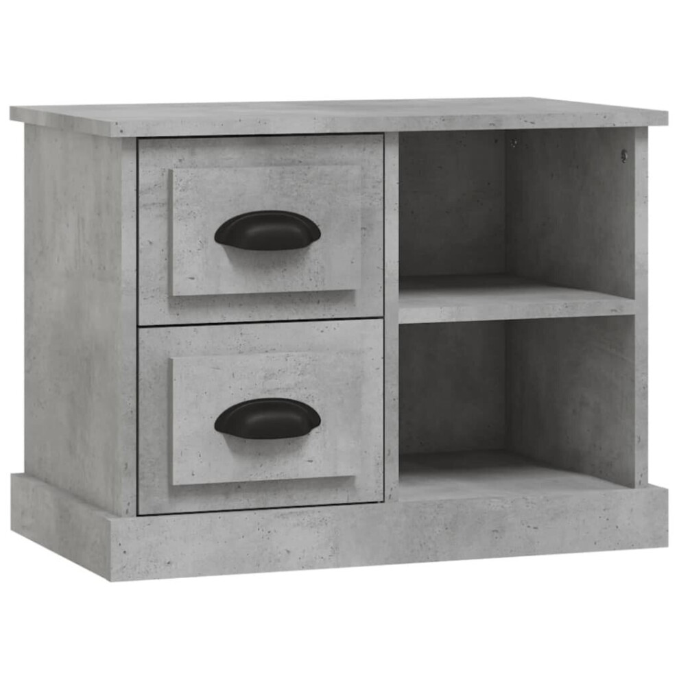 Vidaxl (Concrete Grey) Bedside Cabinet Bedside Table Nightstand Side Table Telephone Stand