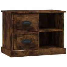 (smoked oak) vidaXL Bedside Cabinet Bedside Table Nightstand Side Table Telephone Stand