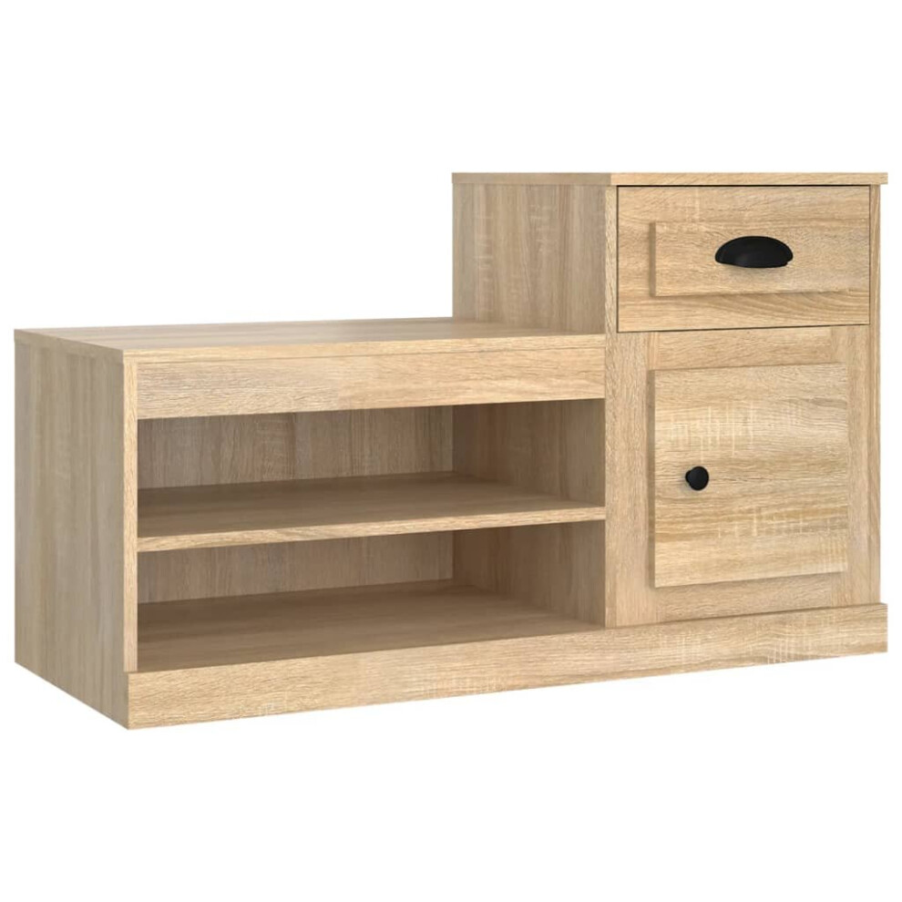 Vidaxl (Sonoma Oak) Shoe Cabinet Shoe Rack Shoe Storage Shelf Organiser Engineered Wood