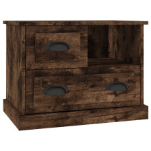 (smoked oak) vidaXL Bedside Cabinet Bedside Table Nightstand Side Table Telephone Stand